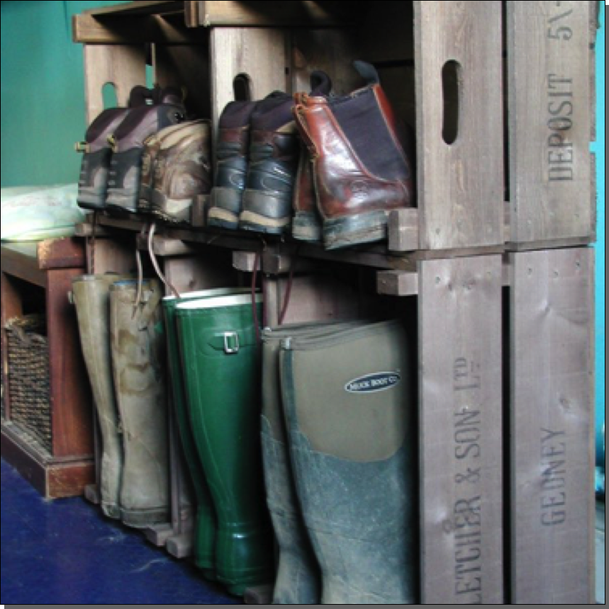 Repro bushel box used in the home

